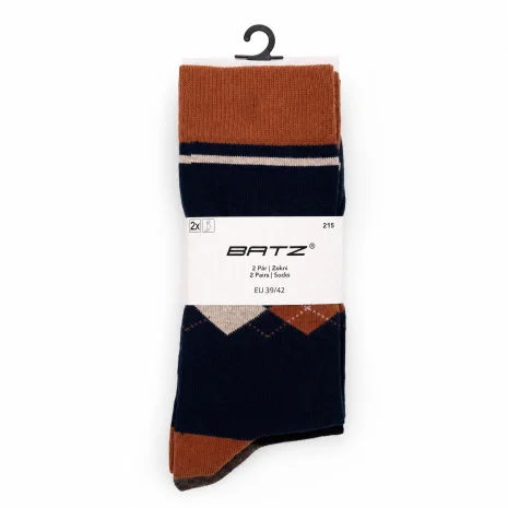 BATZ 2 pár Men's argyle (dark mix) zokni