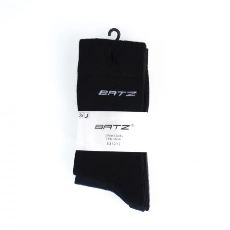 BATZ LifeStyle 3 pár Férfi (black/black/black) klasszikus zokni
