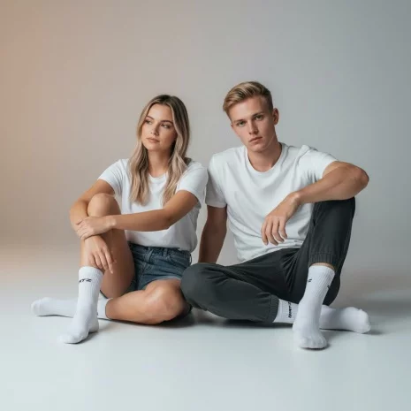 BATZ LifeStyle 3 pár Unisex (white/white/white) crew zokni