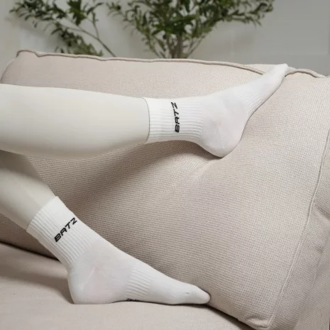 BATZ LifeStyle 3 pár Unisex (white/white/white) crew zokni