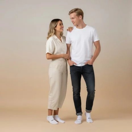 BATZ LifeStyle 3 pár Unisex (white/white/white) bokazokni