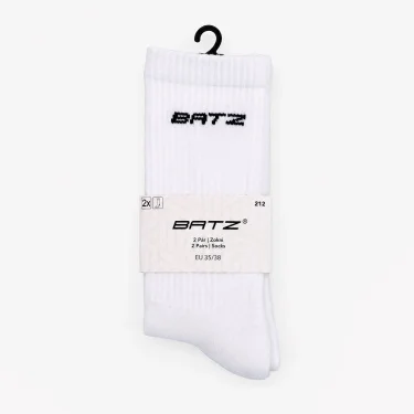 BATZ 2 pár Terry mid-calf (white/white) unisex zokni